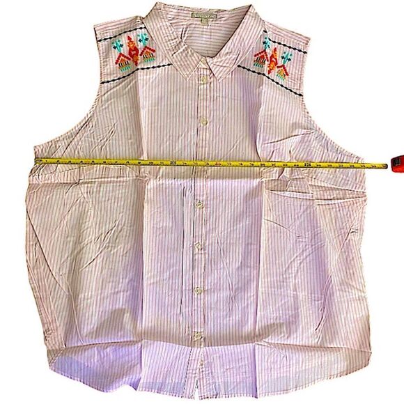 Boho Woman Within Size 4X 34/36 Aztec Print Plus Size Top New Sleeveless Hippie - Picture 3 of 9